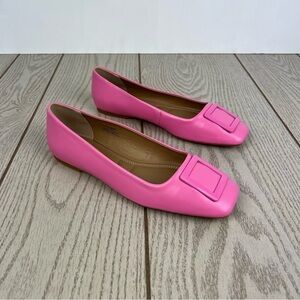 Journee Collection Women's Zimia Square Toe Ornamented Ballet Flats 8 Pink $80